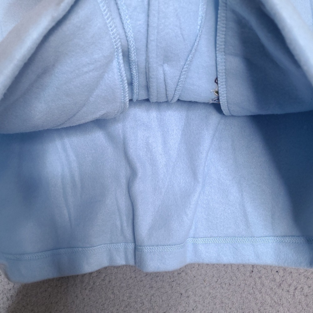 Tudor Court Haband Womens Fleece Cardigan Large Blue‎ Floral Embroidered Button - Picture 12 of 13